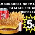 OFERTA Hamburguesa Normal + Patatas + Refresco