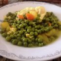 Guisantes con Huevo y Jamón