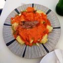 Patatas Aliñadas con Salmorejo
